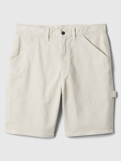 Gri Utiliy Straight Denim Şort