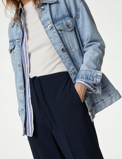 Yüksek Bel Wide Leg Pantolon