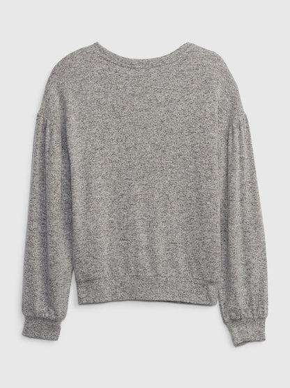 Gri Softspun Dolman Uzun Kollu T-shirt