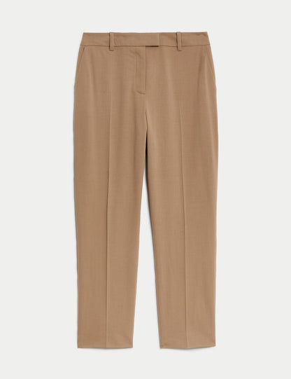 Straight Leg Yün Crop Pantolon