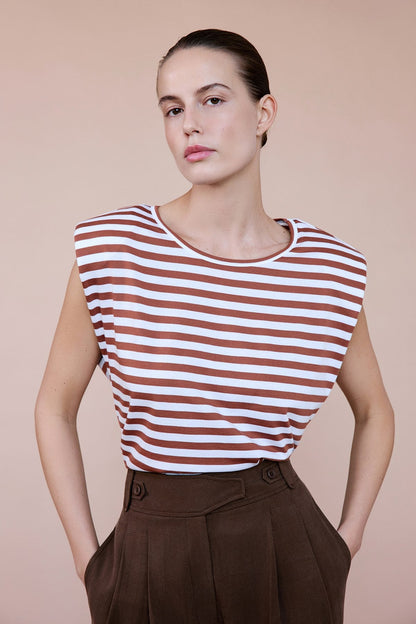 Vatkalı Örme Tarçın T-shirt