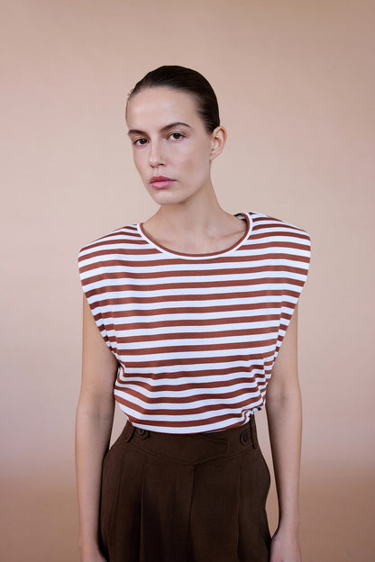 Vatkalı Örme Tarçın T-shirt