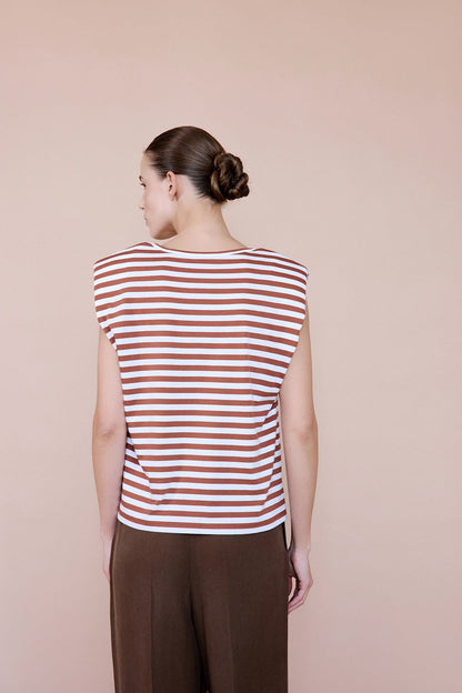 Vatkalı Örme Tarçın T-shirt