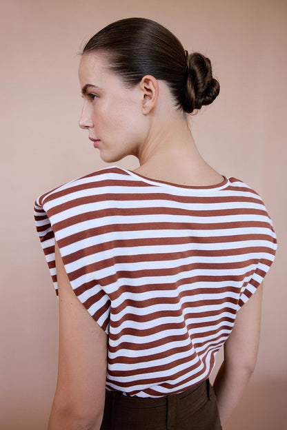 Vatkalı Örme Tarçın T-shirt