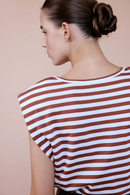 Vatkalı Örme Tarçın T-shirt