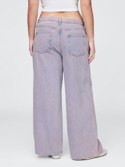 Gri Mid Rise Ultrasoft Baggy Jean Pantolon