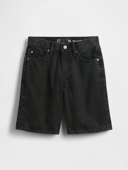 Siyah Ultrasoft '90s Loose Denim Şort