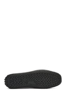 Erkek Siyah Tokalı Deri Loafer