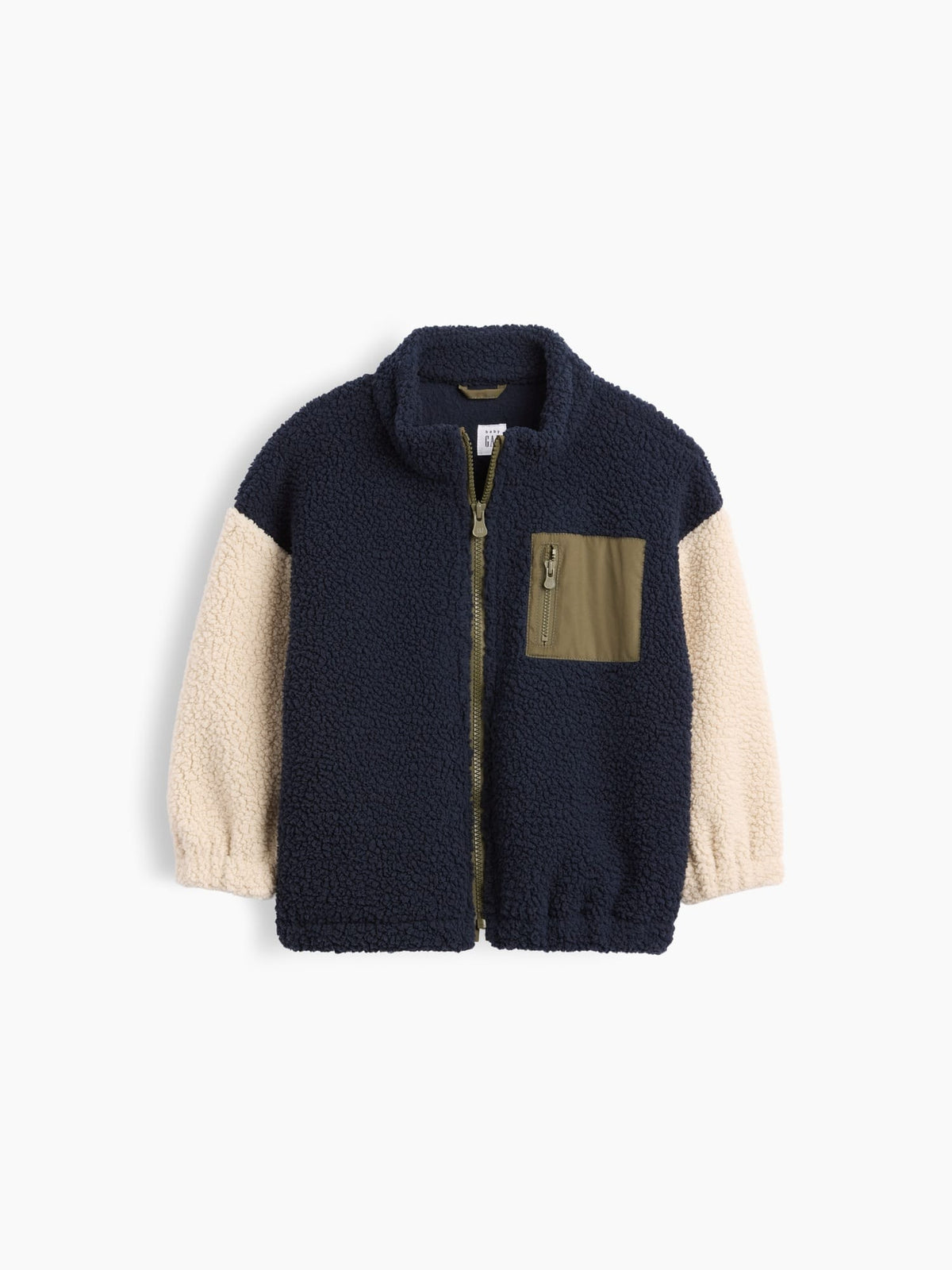 Lacivert Sherpa Colorblock Ceket