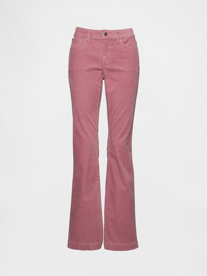 Pembe Low Rise Kadife Long & Lean Jean Pantolon