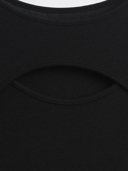 Siyah Modern Cutout T-shirt