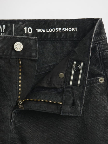 Siyah Ultrasoft '90s Loose Denim Şort