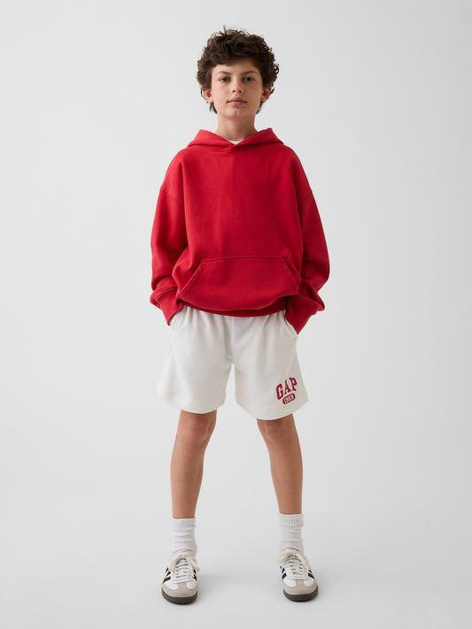 Beyaz Fransız Havlu Kumaş Gap Logo Sweat Şort
