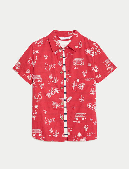 Saf Pamuklu 2'li Gömlek&t-shirt Takımı (2-8 Yaş)