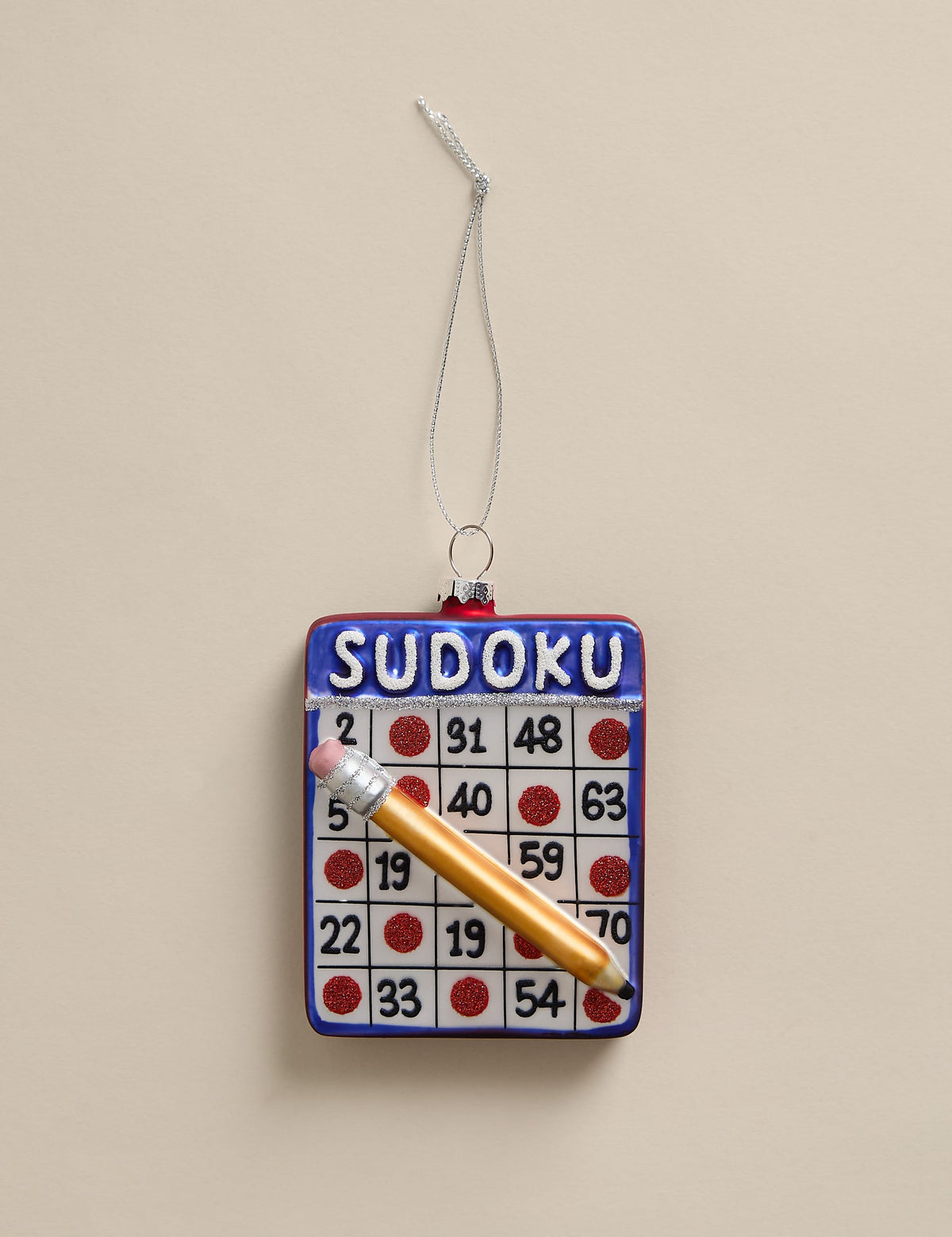 Cam Asmalı Sudoku Yılbaşı Ağaç Süsü