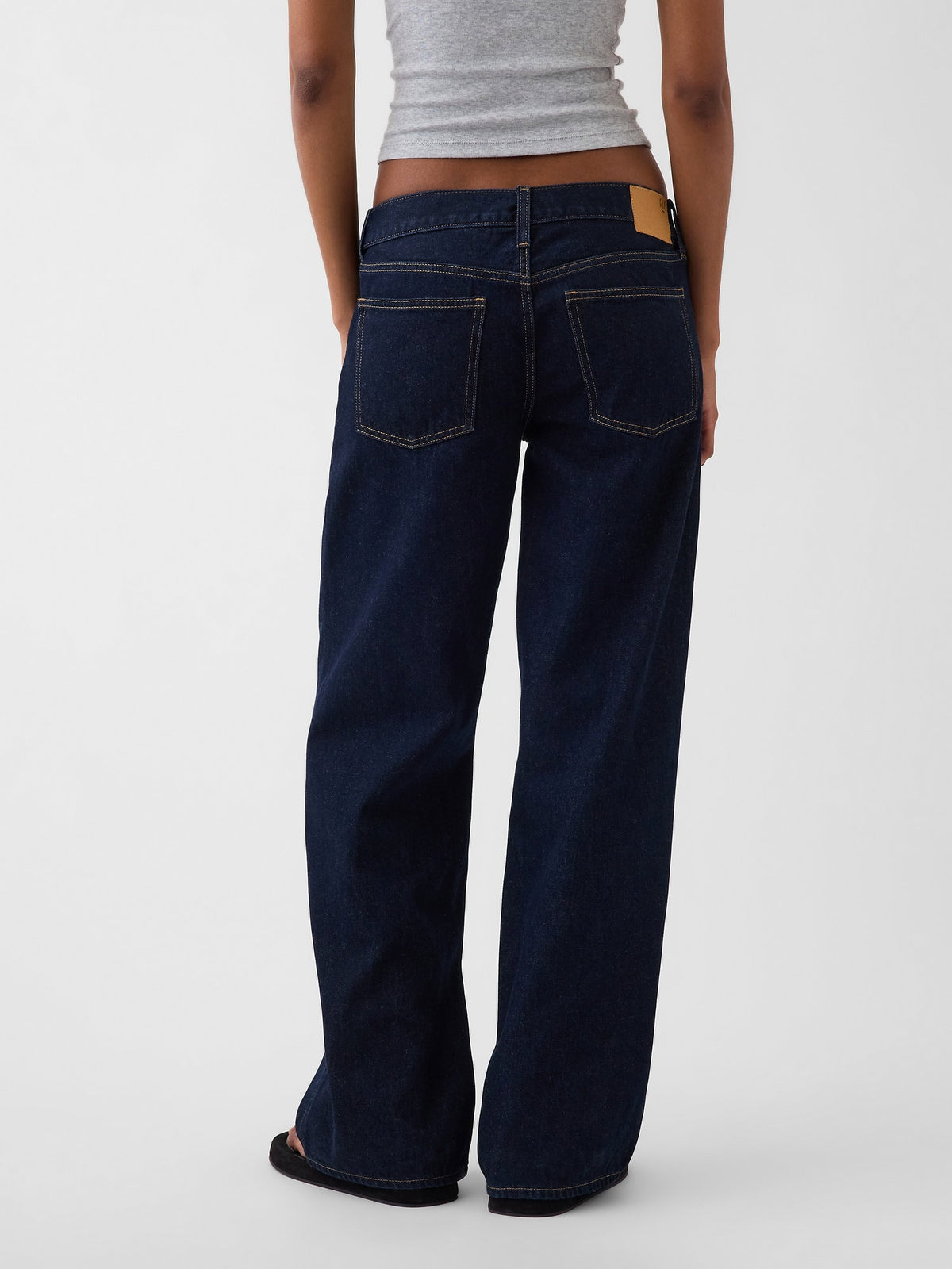 Koyu Mavi The Hailey Low Rise Loose Jean Pantolon