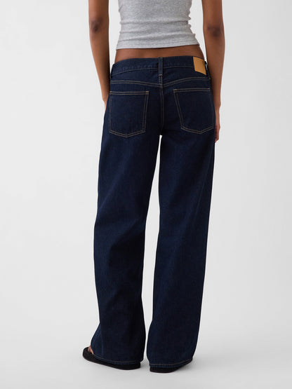 Koyu Mavi The Hailey Low Rise Loose Jean Pantolon