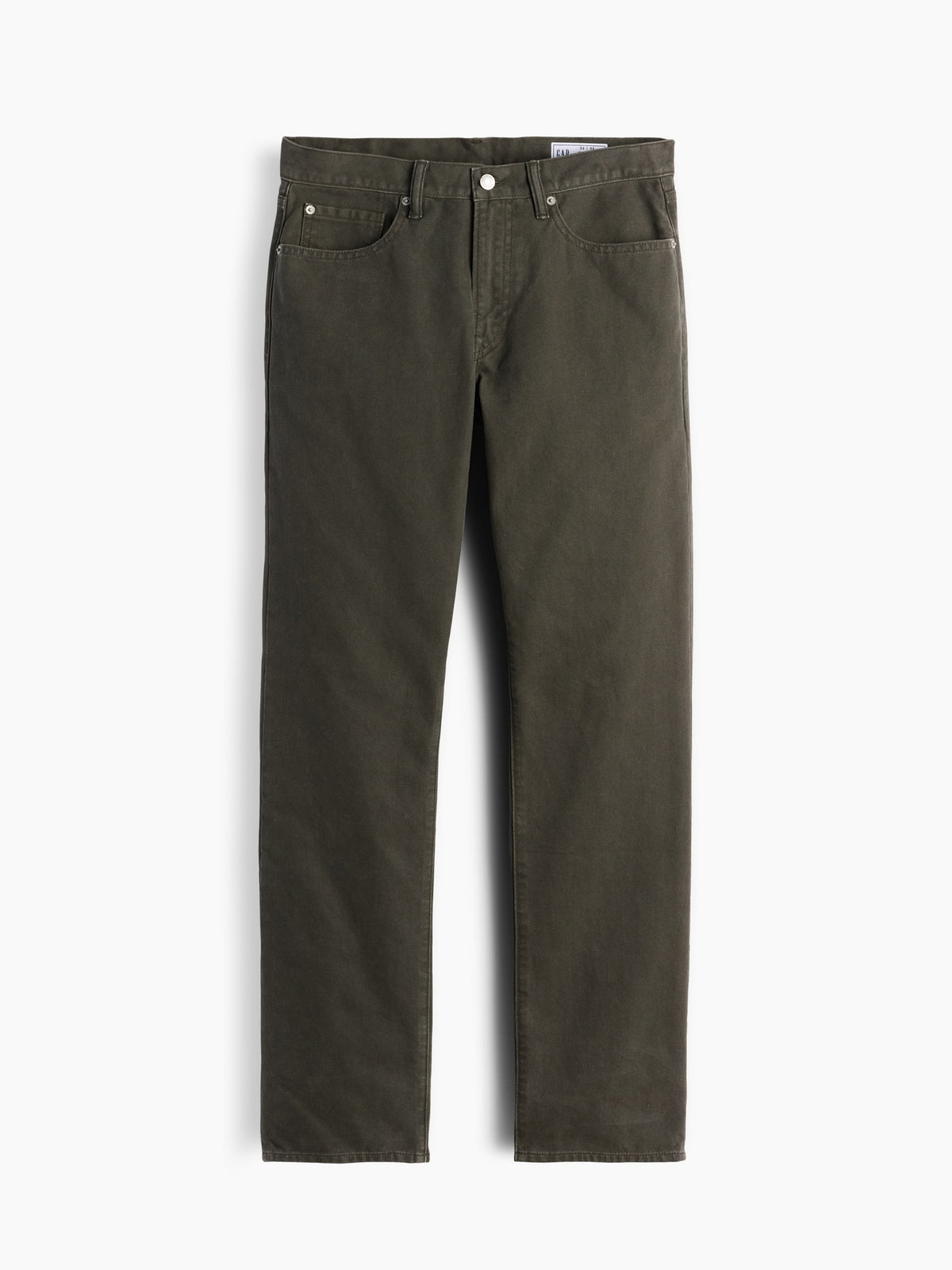 Koyu Yeşil Kanvas Relaxed Straight Jean Pantolon