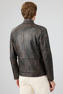 Kobe Erkek Bronz Deri Ceket