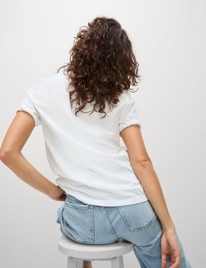 2'li Saf Pamuklu Bisiklet Yaka Regular Fit T-shirt