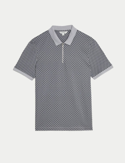 Saf Supima® Pamuklu Polo Yaka T-shirt