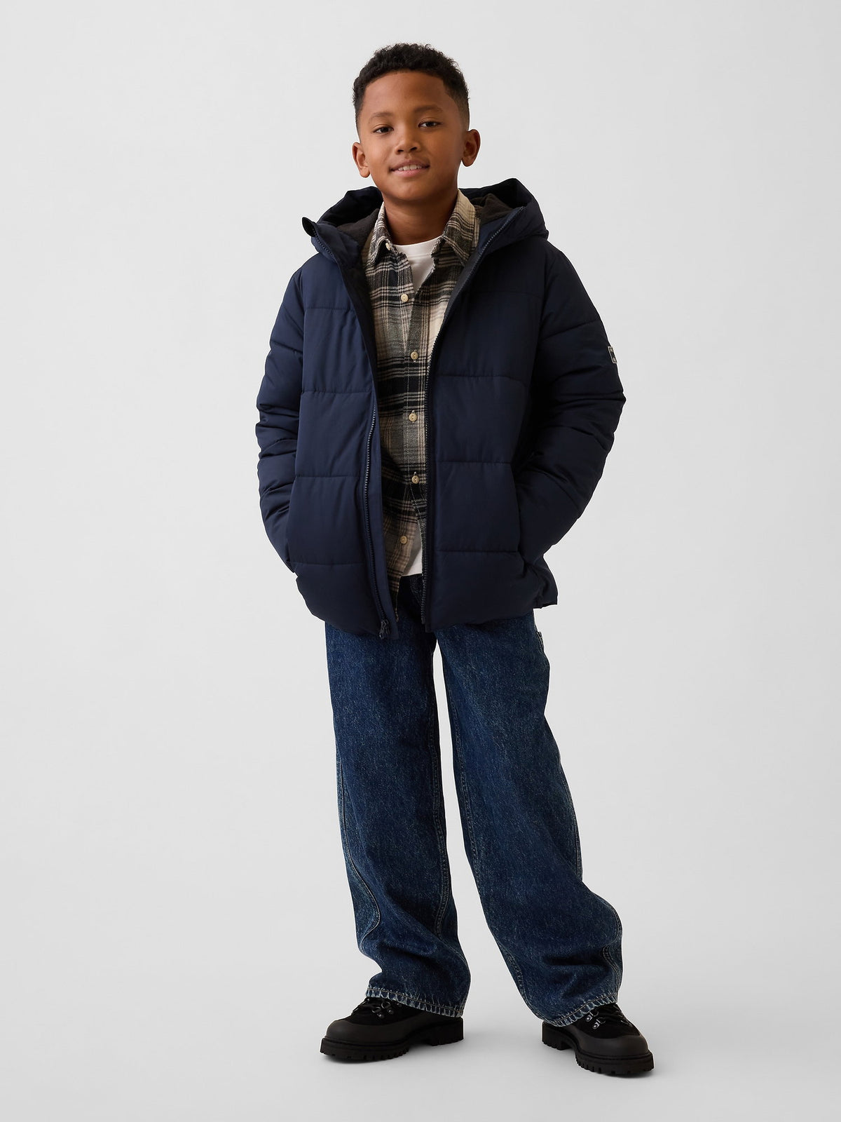 Lacivert Puffer Şişme Mont
