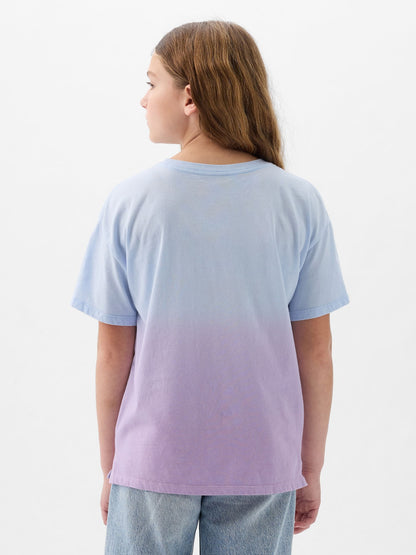 Mavi Batik Desenli T-shirt