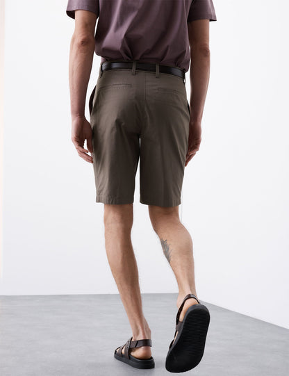Pamuk Karışımlı Regular Fit Lightweight Chino Şort