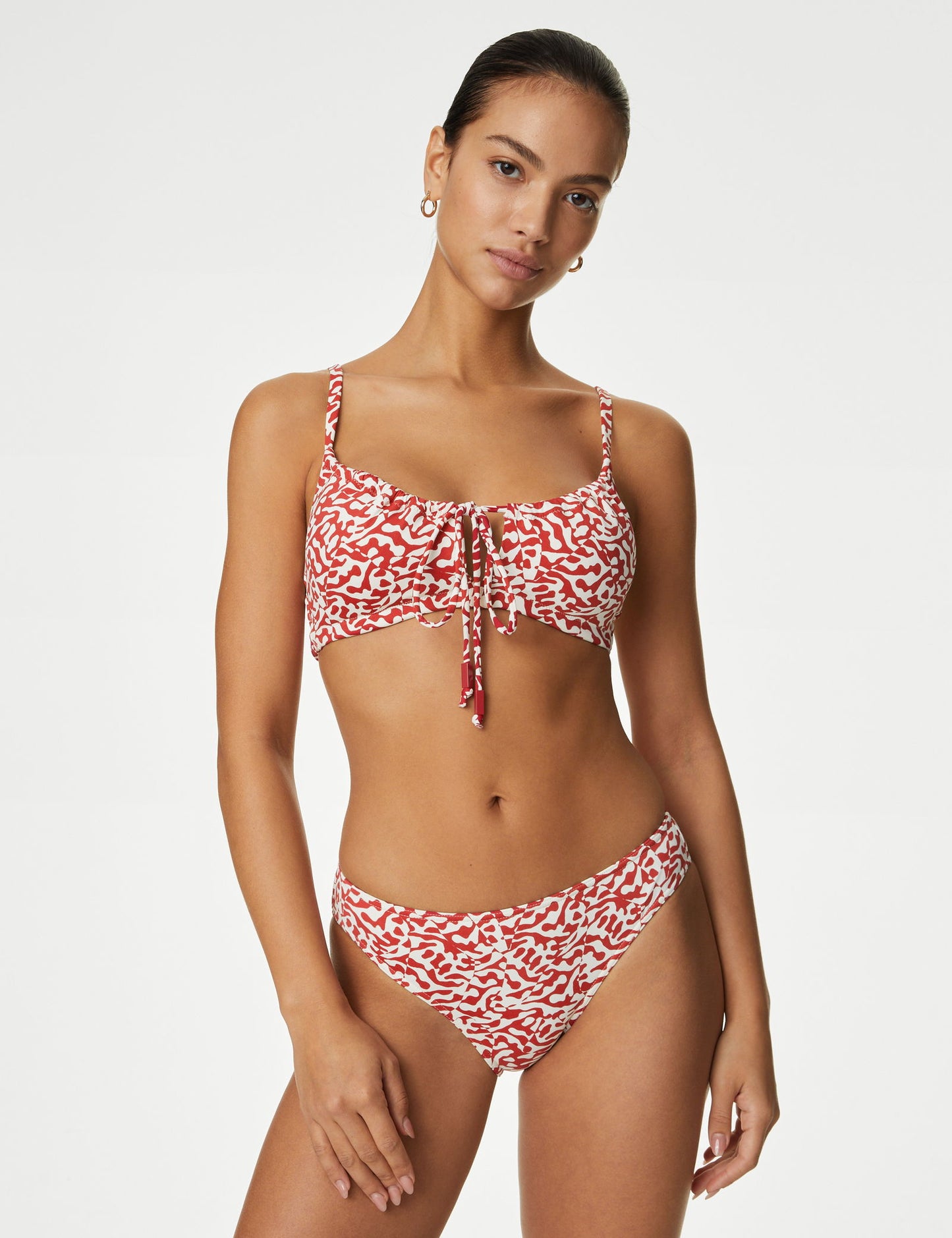 Yüksek Bel Desenli Bikini Altı