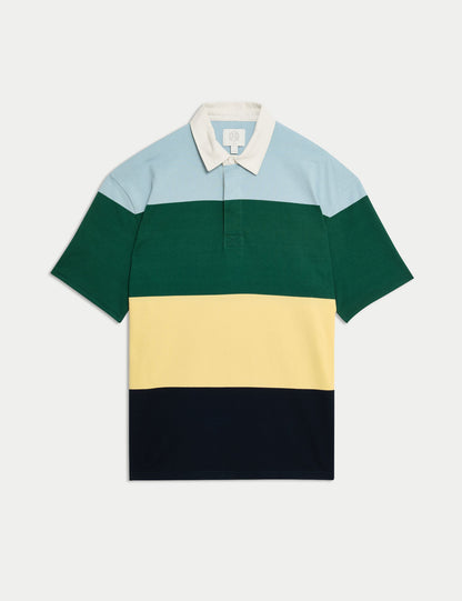 Saf Pamuklu Kısa Kollu Polo Yaka T-shirt