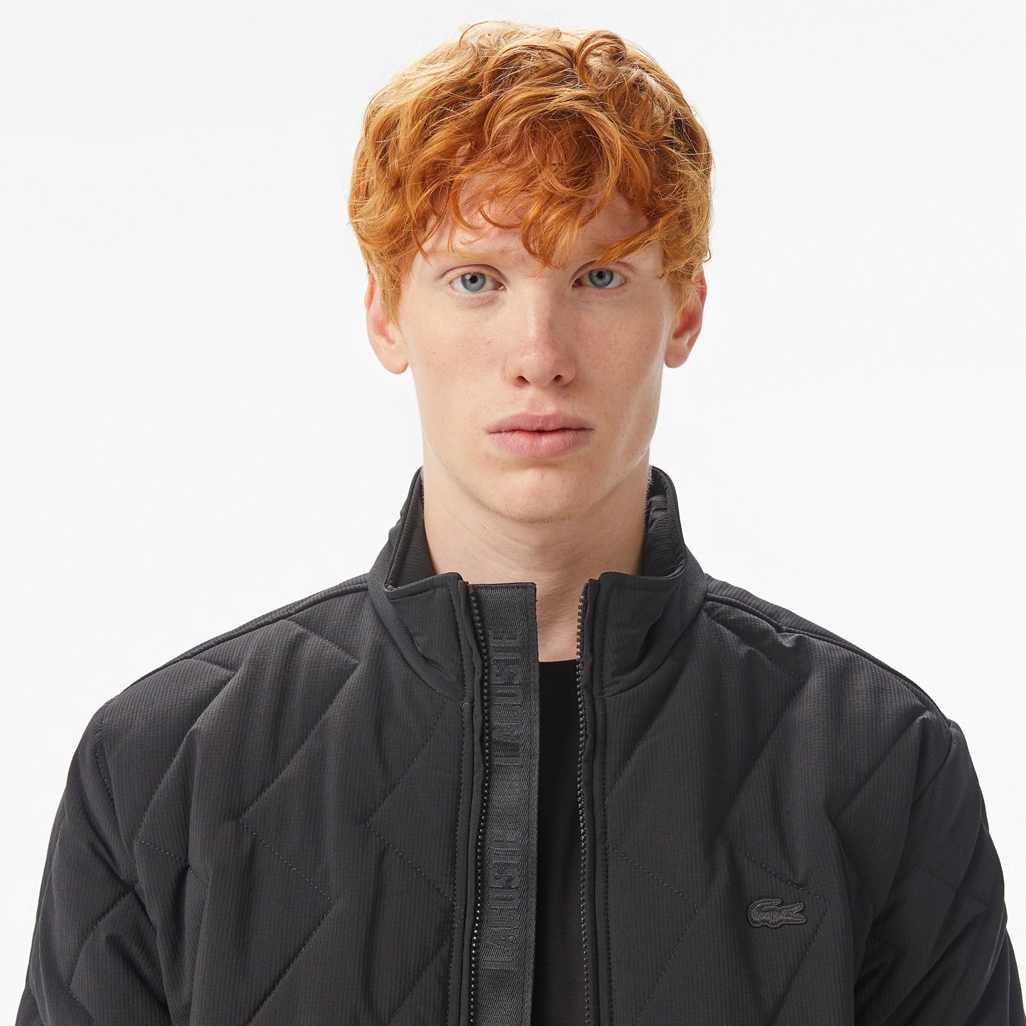Lacoste Erkek Dik Yaka Siyah Ceket