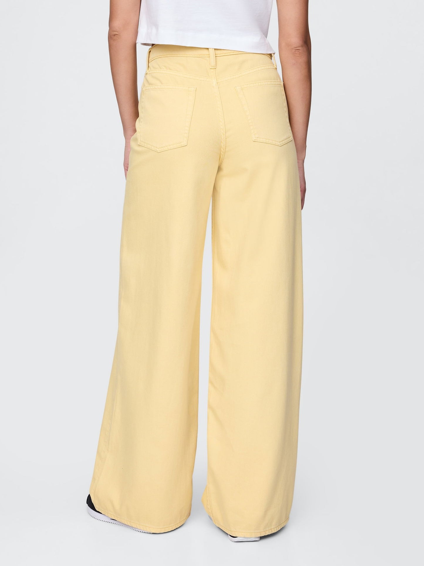 Sarı Mid Rise Ultrasoft Baggy Jean Pantolon