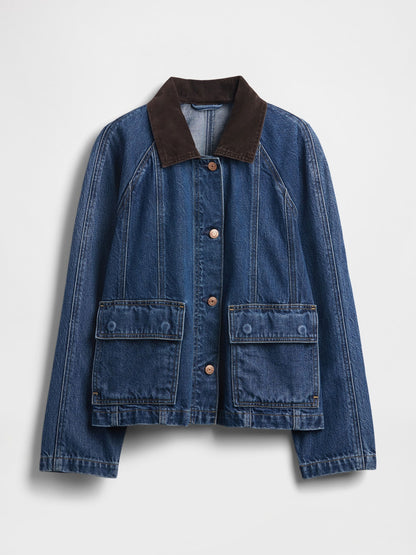 Lacivert Ultrasoft Denim Swing Chore Ceket