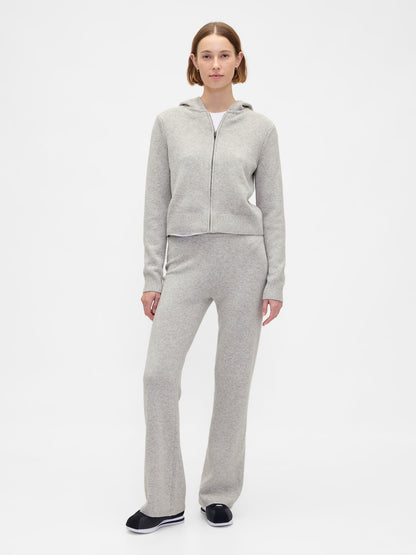 Gri Cashsoft Sweatshirt Fermuarlı Sweatshirt