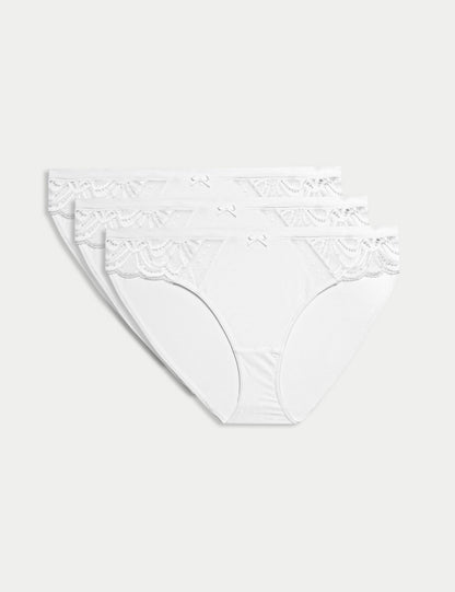 3'lü Amelia Dantelli Bikini Külot Seti