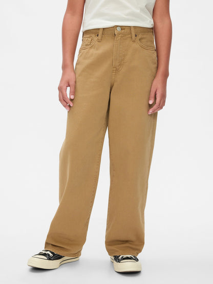 Kahverengi Baggy Jean Pantolon