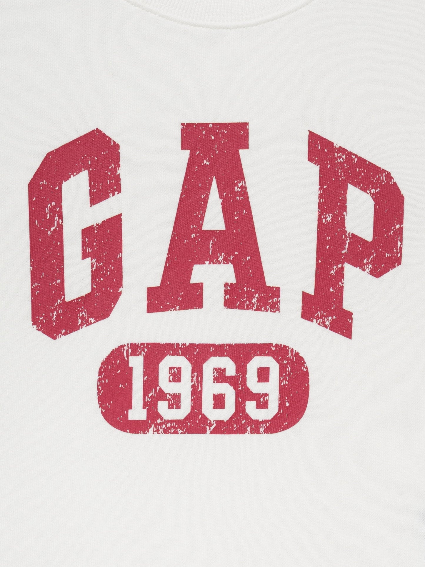 Beyaz Fransız Havlu Kumaş Gap Logo T-shirt