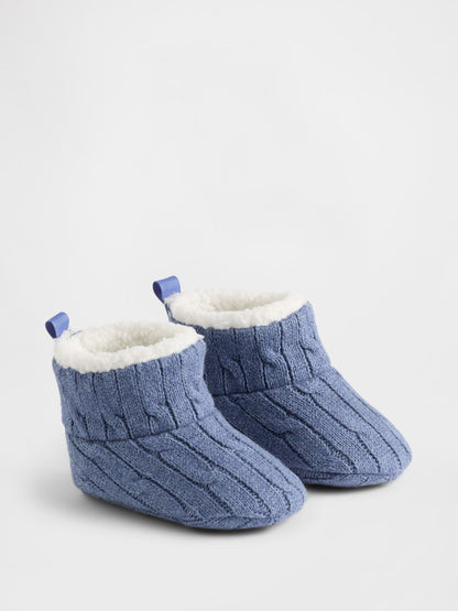Açık Mavi Sherpa-lined Patik