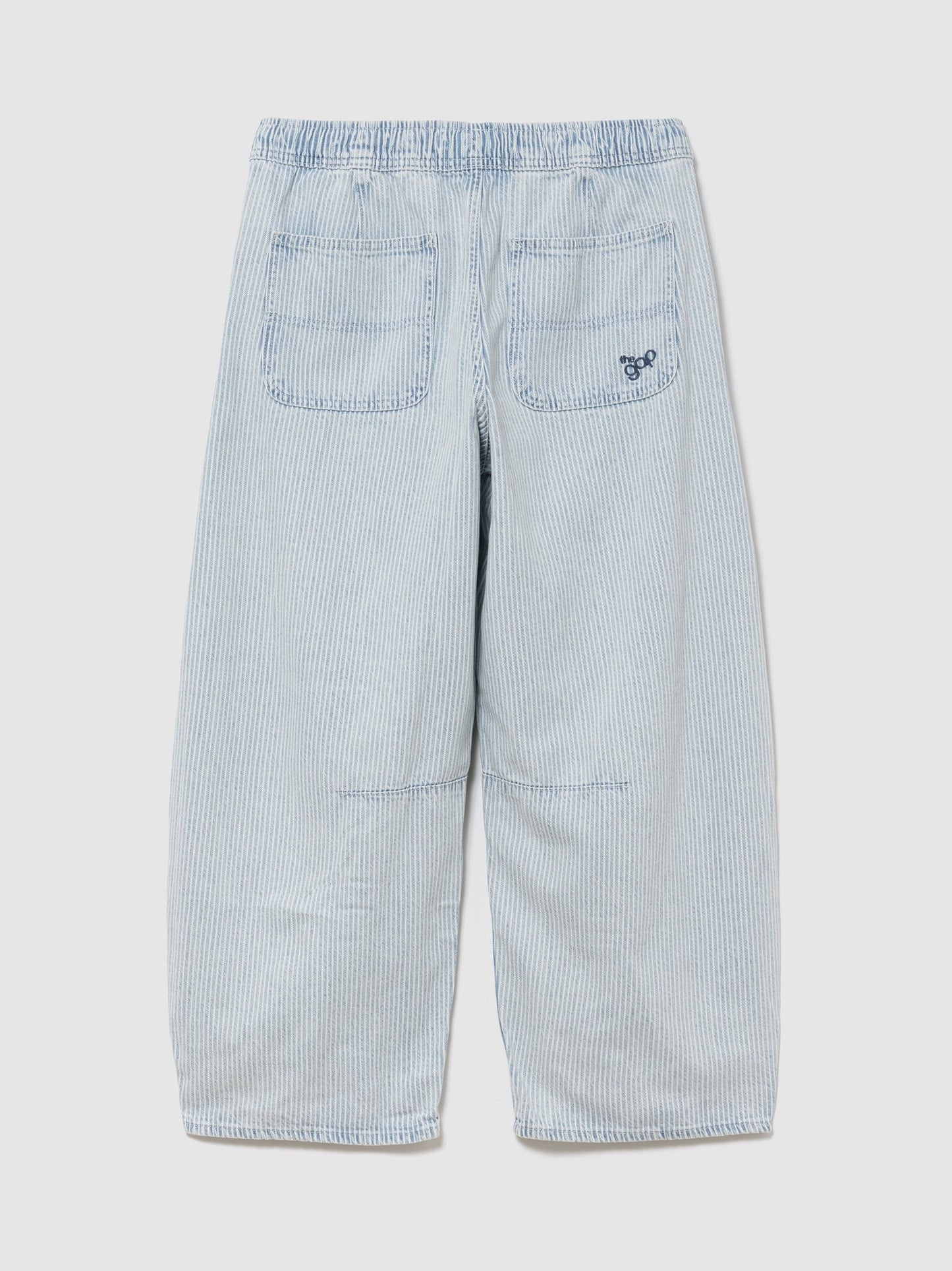 Mavi Mid Rise Ultrasoft Çizgili Easy Horseshoe Jean Pantolon