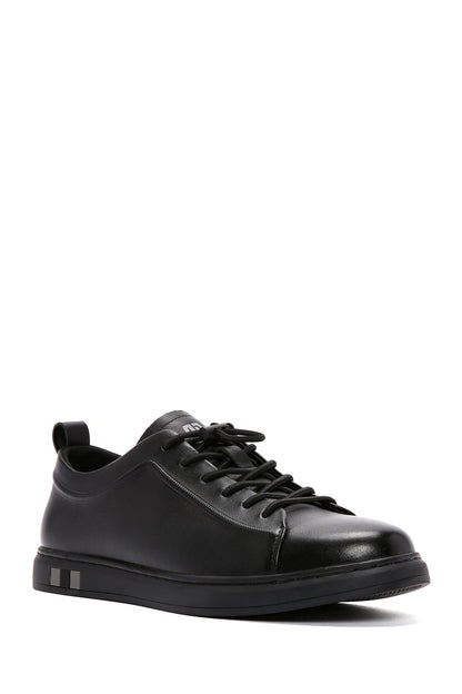 Erkek Siyah Deri Sneaker
