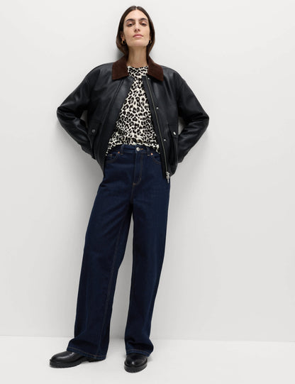 Wide Leg Jean Pantolon