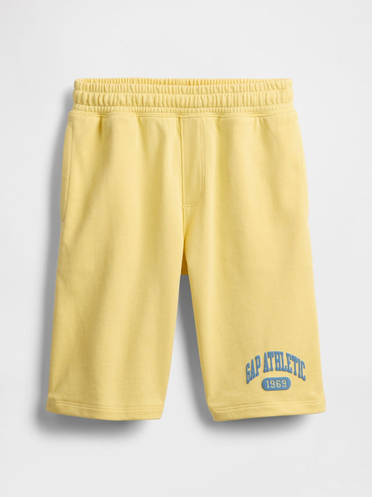Sarı Vintagesoft Athletic Gap Logo Easy Şort