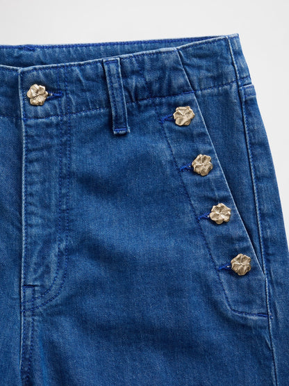 Mavi Gap × Hfr High Rise Pintuck Stride Wide-leg Jean Pantolon By Atelier Ndigo