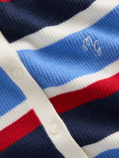 Mavi Gap × Malbon Çizgili Polo Hırka