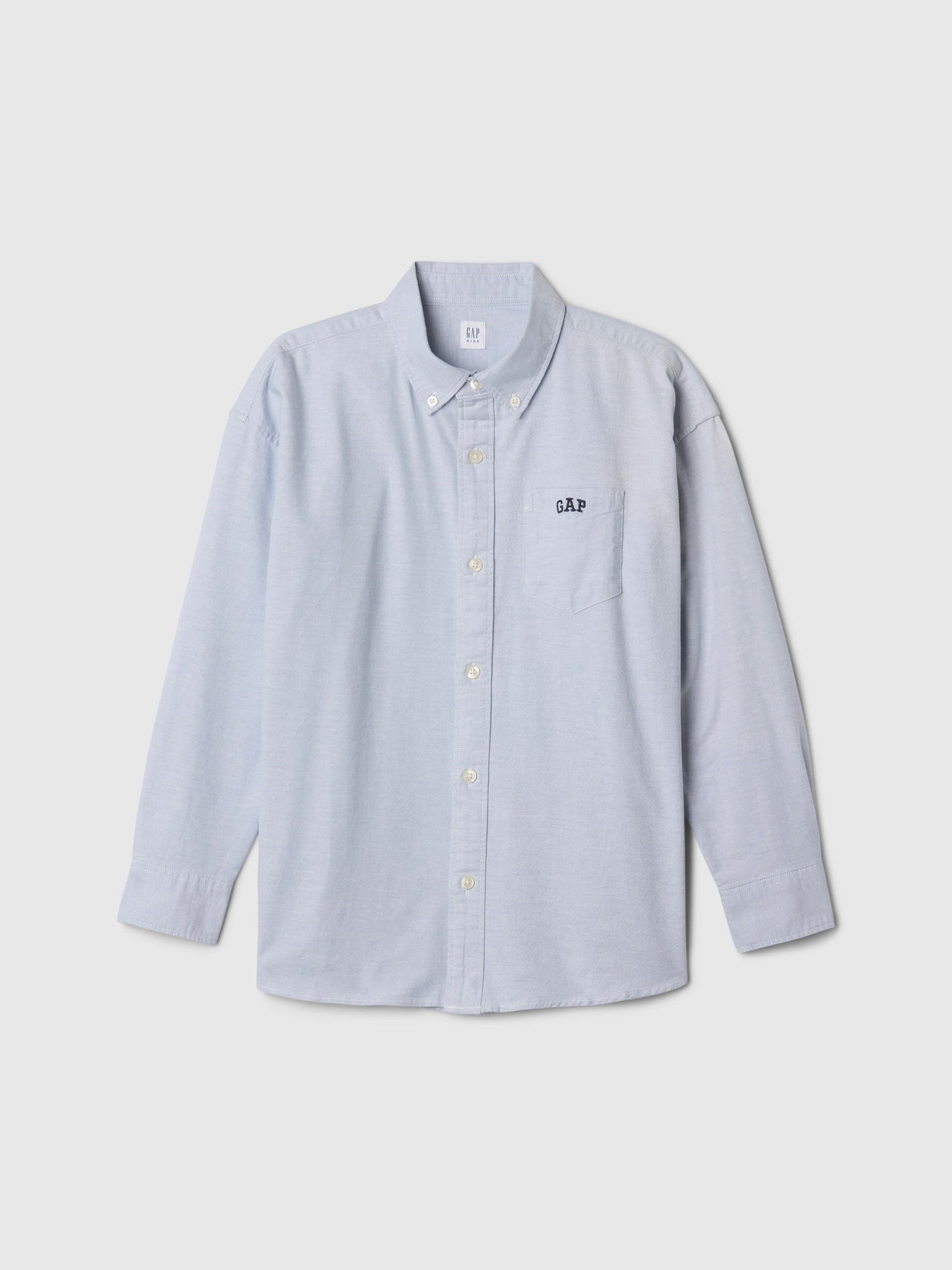 Açık Mavi Mini Gap Logo Oxford Gömlek