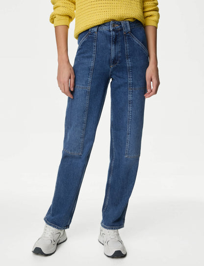 Straight Leg Jean Kargo Pantolon