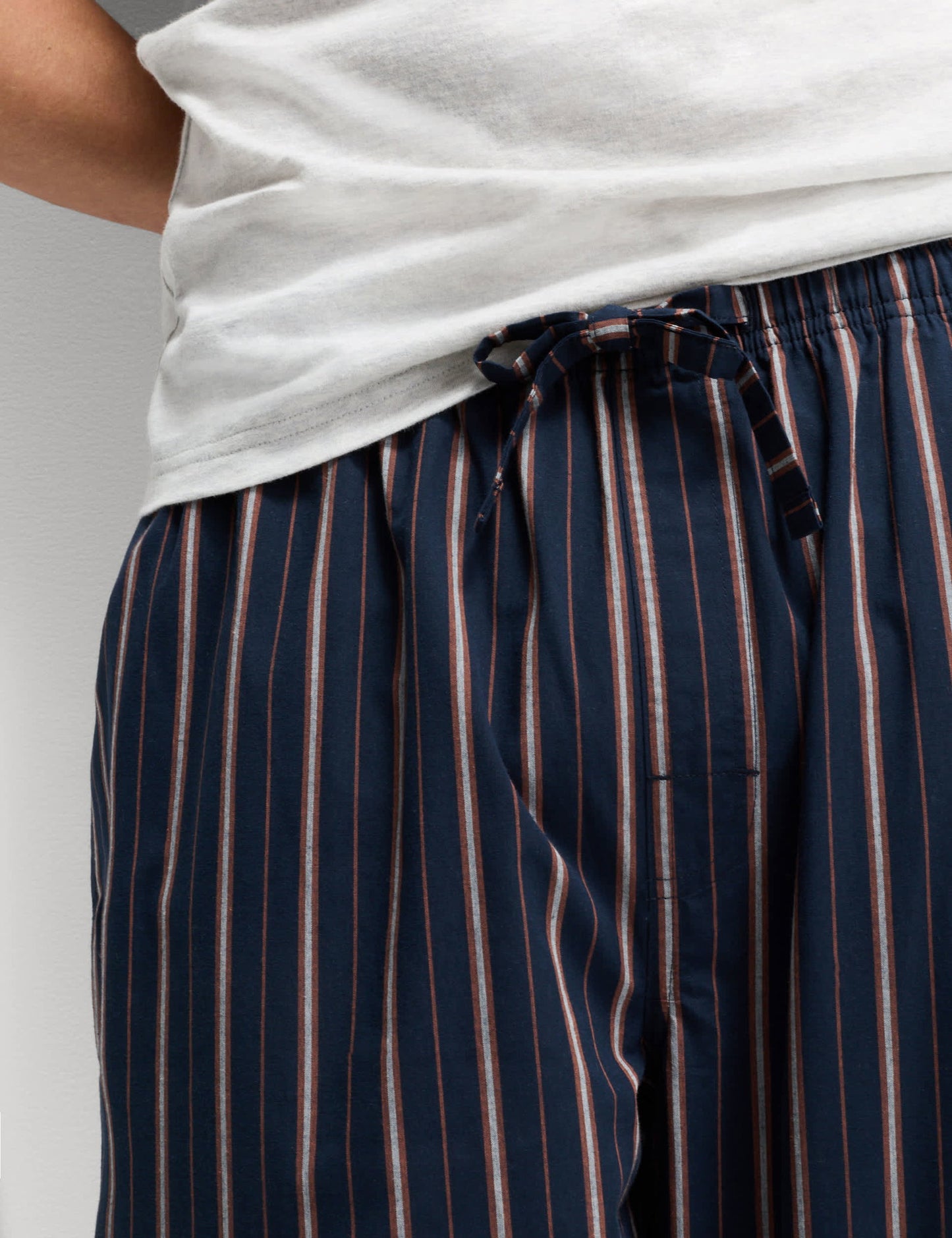 Saf Pamuklu Çizgili Pijama Takımı
