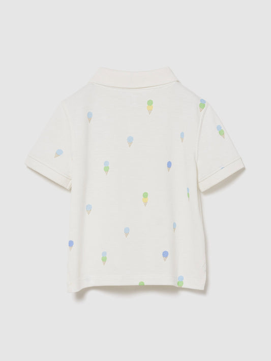 Beyaz Pique Polo T-shirt