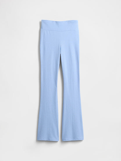 Açık Mavi Flare Legging Tayt