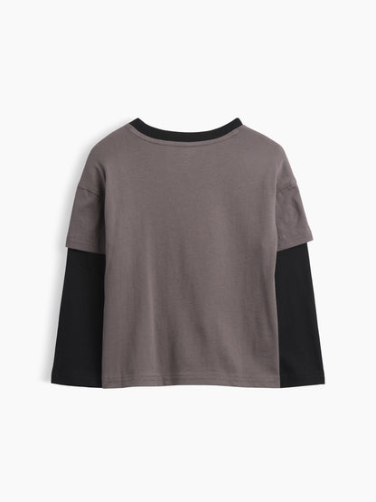 Açık Kahverengi Grafik Baskılı T-shirt